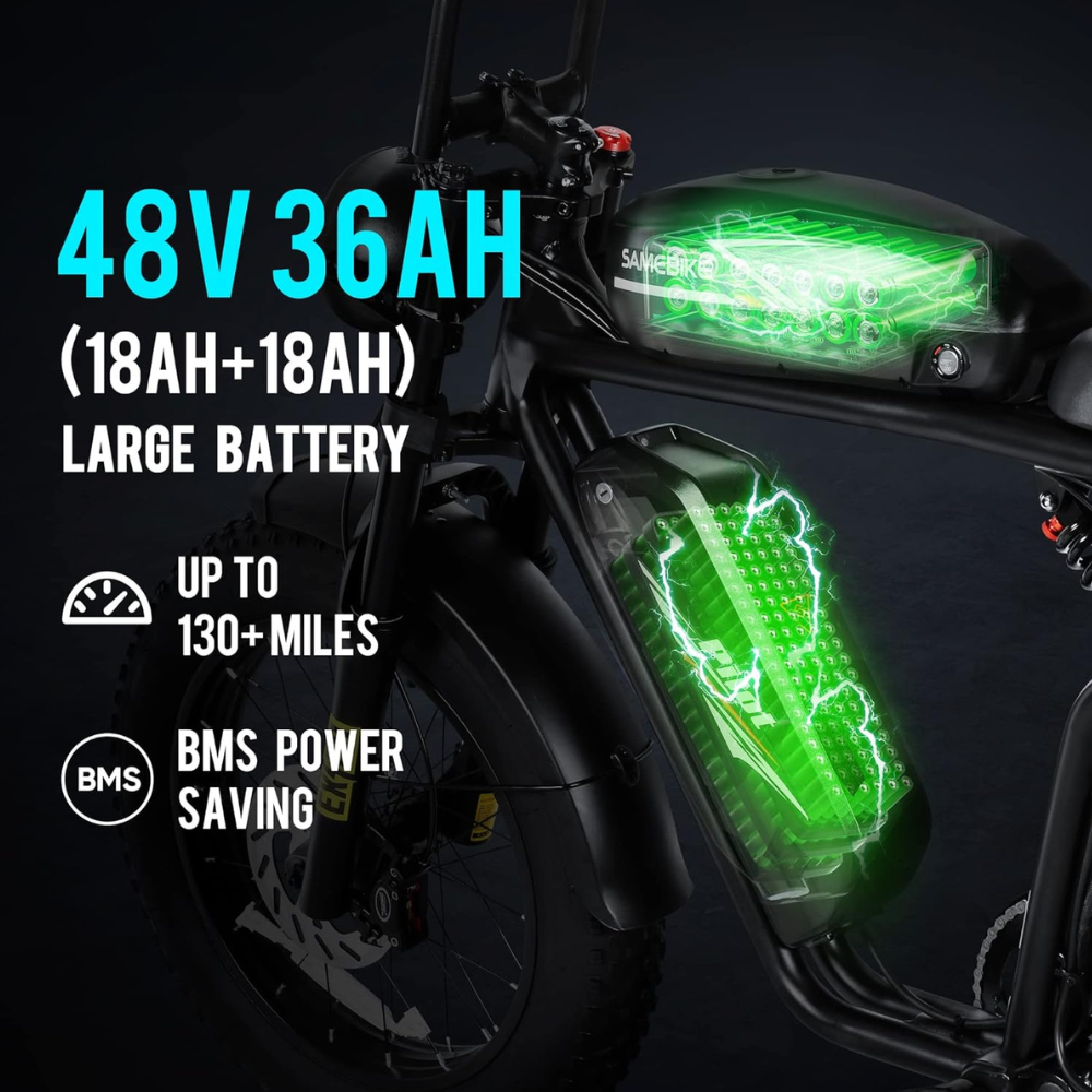 SAMEBIKE M20-III | Vélo électrique sport 20” Fat Bike | Autonomie 220 km - Nova Bikes