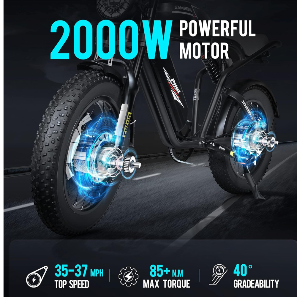SAMEBIKE M20-III | Vélo électrique sport 20” Fat Bike | Autonomie 220 km - Nova Bikes