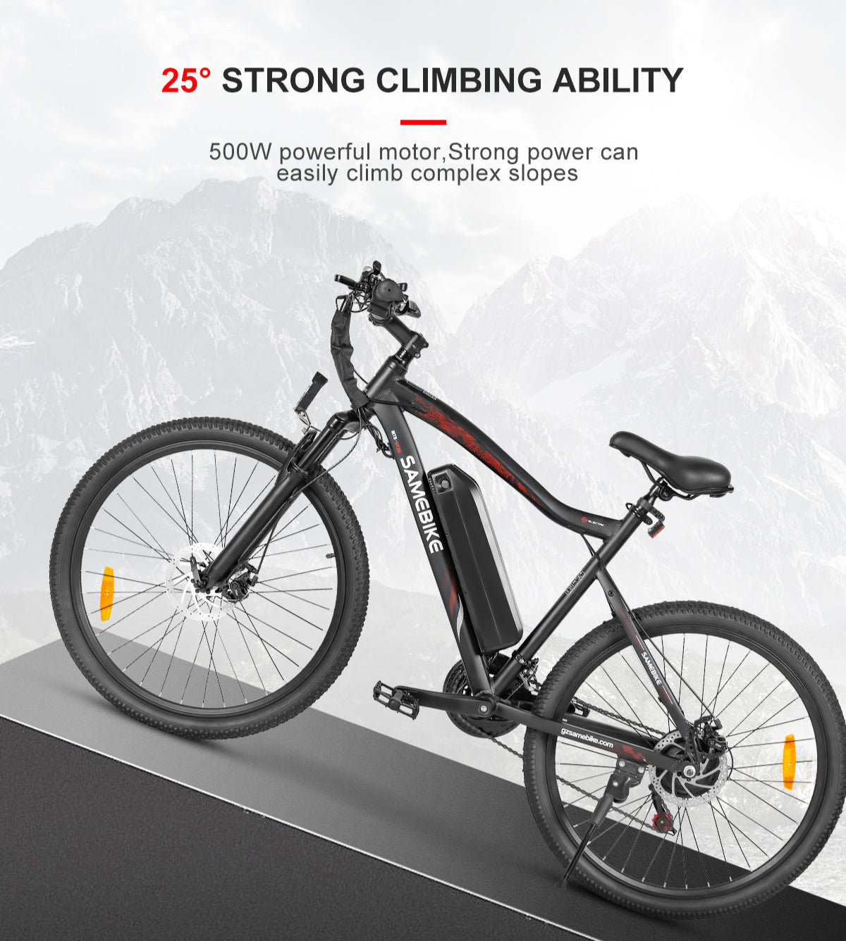 SAMEBIKE SY26-II | Vélo électrique urbain 26” | Autonomie 70 km - Nova Bikes