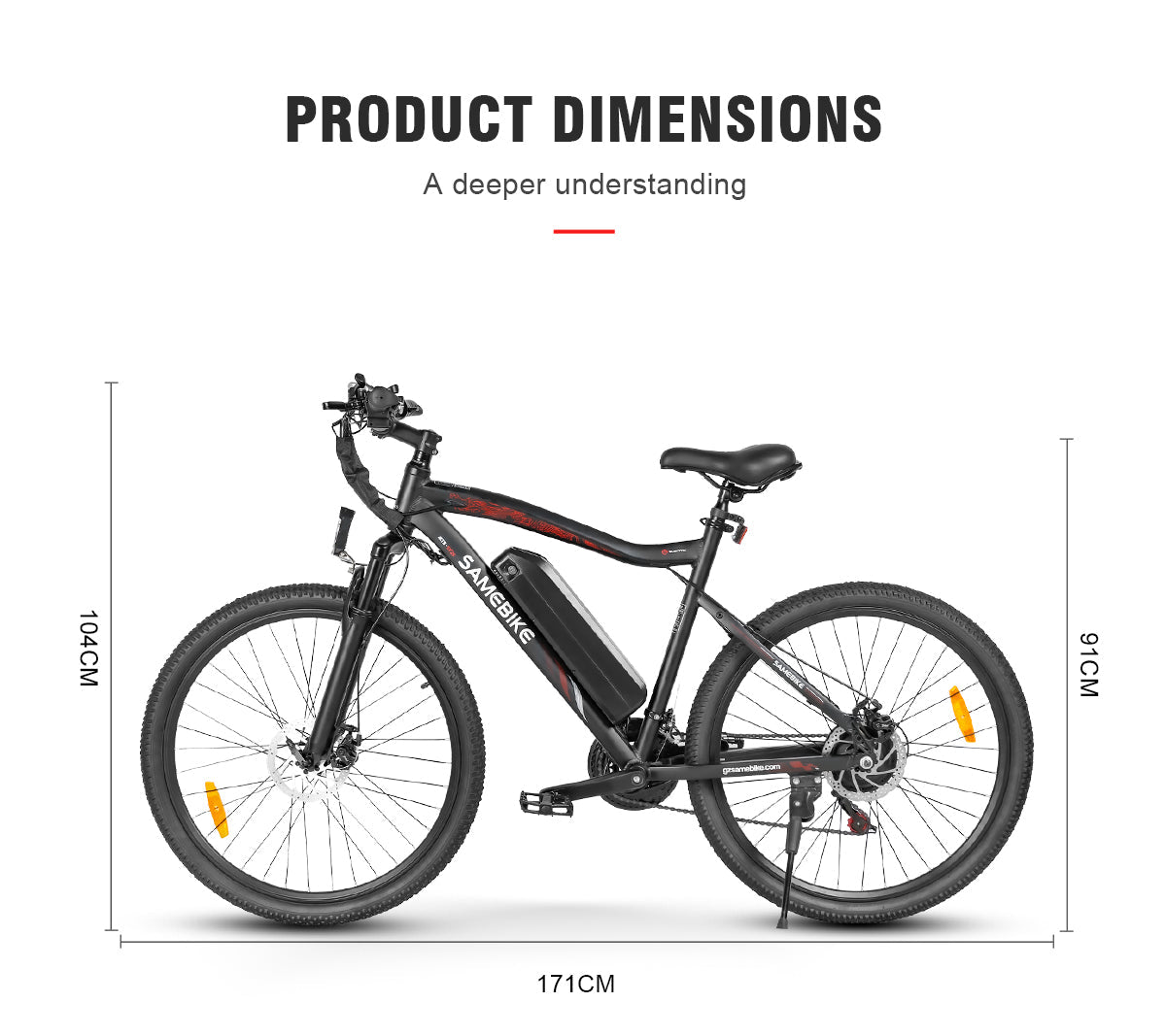 SAMEBIKE SY26-II | Vélo électrique urbain 26” | Autonomie 70 km - Nova Bikes