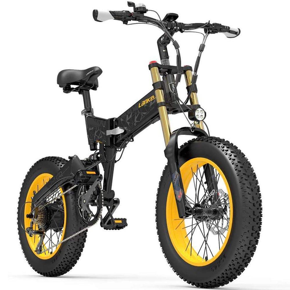 LANKELEISI X3000 PLUS | Vélo électrique VTT pliable 20" | 1000W double suspension | V-max 25 km/h | Autonomie 130 km - Nova Bikes