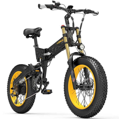 LANKELEISI X3000 PLUS | Vélo électrique VTT pliable 20" | 1000W double suspension | V-max 25 km/h | Autonomie 130 km - Nova Bikes