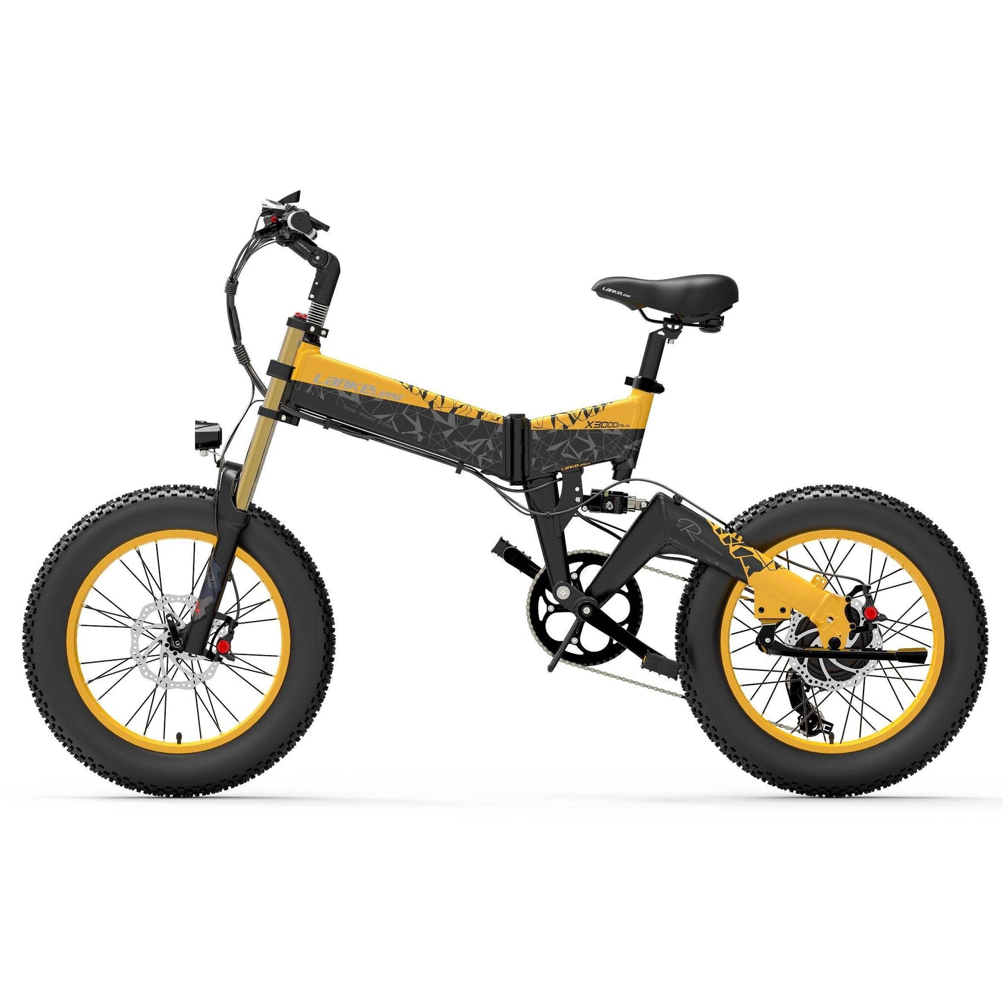 LANKELEISI X3000 PLUS | Vélo électrique VTT pliable 20" | 1000W double suspension | V-max 25 km/h | Autonomie 130 km - Nova Bikes